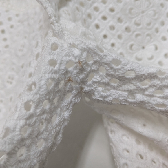 Sandro White Lace Ruffle Blouse - Picture 4 of 7